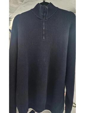Paul & Shark Yachting Baltic 2XL Navy Blue Half Zip Sweater Merino Wool Knit Ita